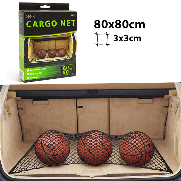 Δίxτυ αποσκευών αυτοκινήτου 80X80cm CARGO NET - Image 3