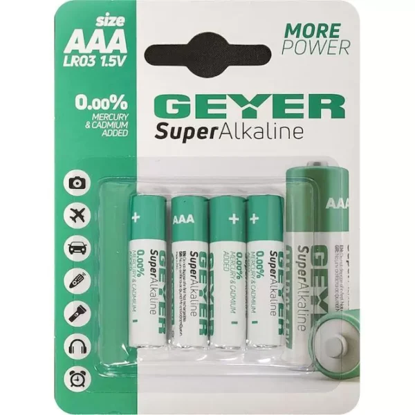 Geyer Αλκαλικές Μπαταρίες AAA 1.5V 4τμχ